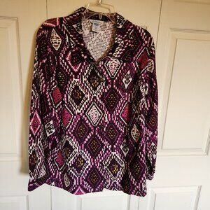 City Blues Geometric Design Jacket by Koret